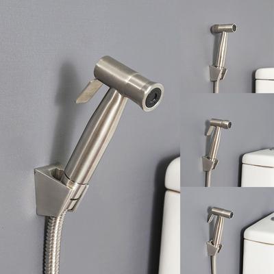 Kit de pulverizador de bidê de mão escovado de aço inoxidável para bidê de mão Shattaf para banheiro Chuveiro de mão Cabeça de pulverizador autolimpante
