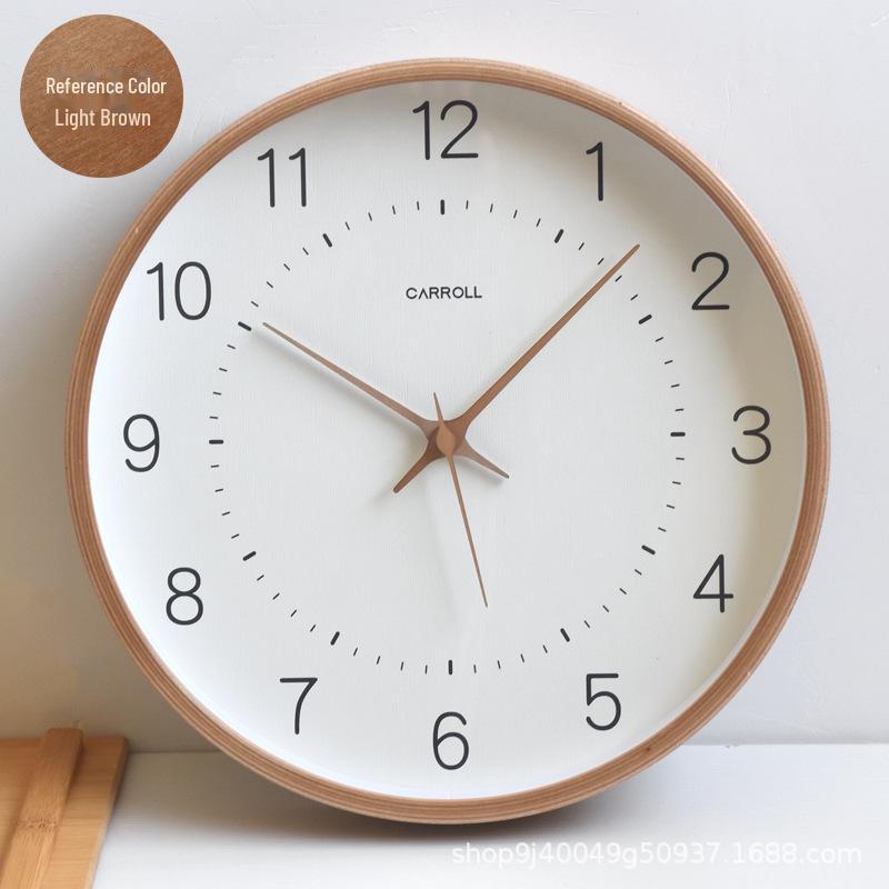 

Современные скандинавские настенные часы Silent: Массив дерева, модный и креативный дизайн для гостиной