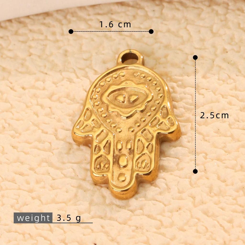European Stainless Steel Turkish Eye Pendant - Retro Multi-style DIY Jewelry Accessory