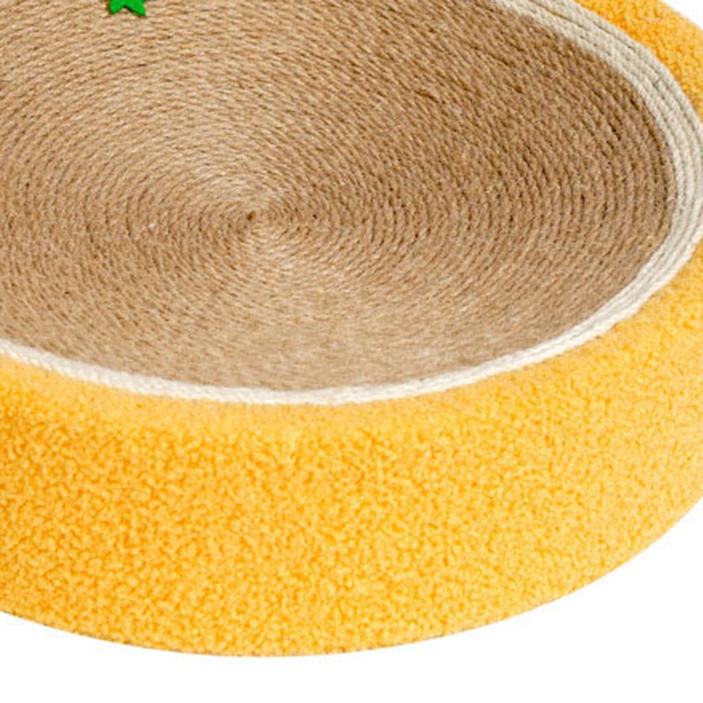 Katzenkratzschale Orange Rund Sisal Hanf Langlebig Abriebfest Platzsparend Katzenkratzbaum Bett für Familie