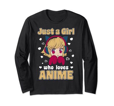 Anime Lover Girls Teen Gift Anime Goods Long Sleeve T-Shirt