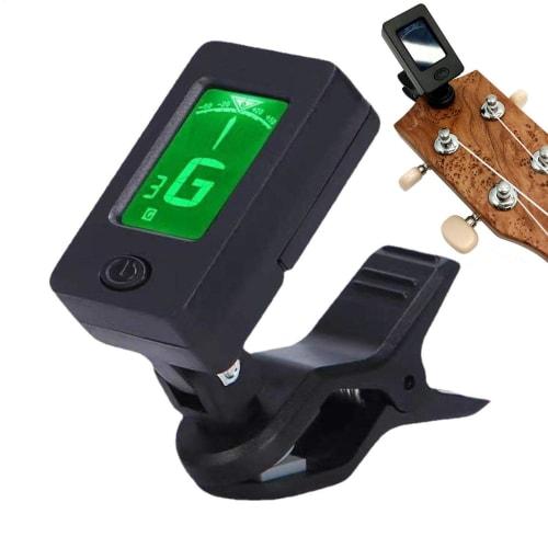 Clip-on Ukulele Tuner - Digital Tuning Tool, Portable Clip-on Tuner | Convenient Ukulele Turner, Simple Setup for Accurate Notes, Perfect Accessory fo
