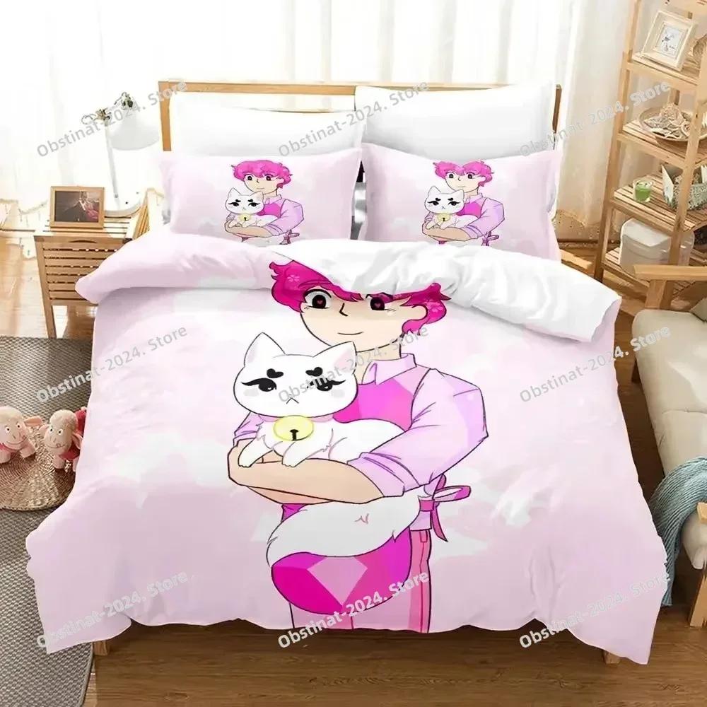 Cartoon Bee PuppyCat Bedding Set Printed single Comforter Quilt Bed Cover Duvet Cover Pillow Case 3 Pieces Sets Kids Adult Size