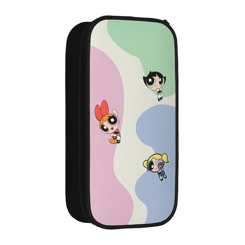 P-Powerpuffs Girl Cartoon Pencil Cases New Pen Bags Student Big Capacity School Supplies Gifts Pencil Box
