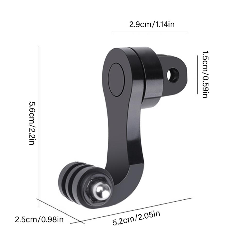 Multiple Position Action Camera Holder Secure Center Vertical Horizontal Mounting Rapid Installation 360 Degree Rotating