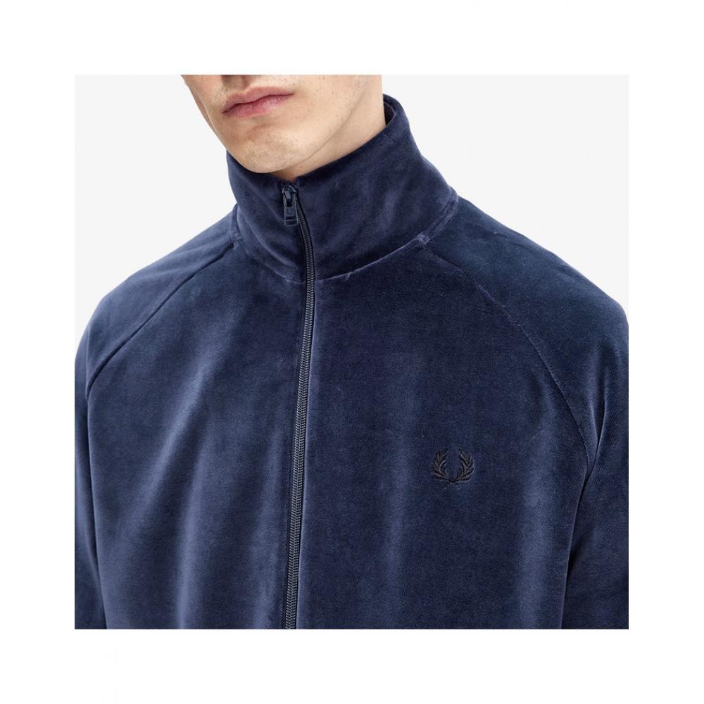 Fred Perry Велюровая спортивная куртка Dark Carbon Afpm2438555 395