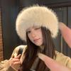 Rabbit Fur Knitted Hat Women'S Winter Cold-Proof And Warm Basin Hat Imitation Mink Ear Protection Cute Cat Ear Thickened Plush Mongolian Hat