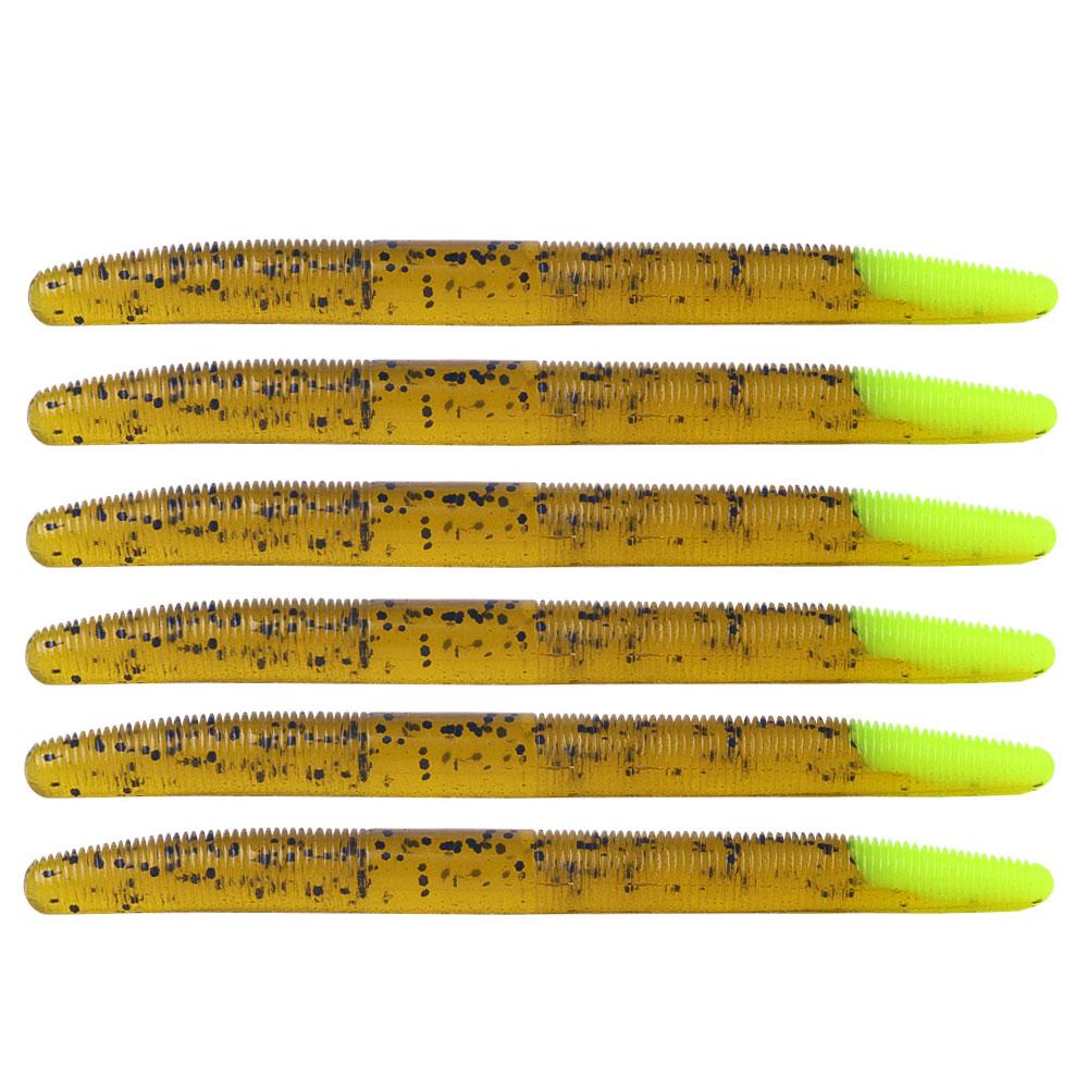 6 buc/sac Momeală de râme moale Wigglers roșii 11,5 cm-.5,5 g Nalucă de pescuit Softbait pentru păstrăv bass somn jigging