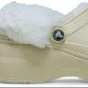 Crocs Classic Platform Fuzz Lined Clog Bone 212854 2y2