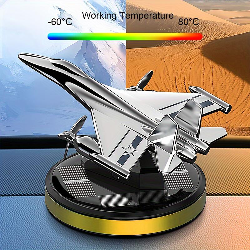 1pc Solar Rotating Car Aromatherapy Ornament, Car Perfume Interior Fighter Ornament Decoration Supplies