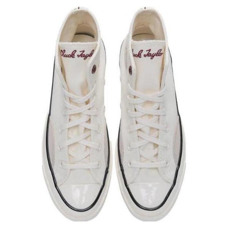 Converse Chuck 70 Comfortable & Versatile Wear-Resistant Balanced Sweat Absorption High-Top Espadrilles Unisex White
