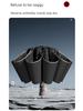 Mechanical Handle Umbrella, Fully Automatic, Enlarged, Reinforced, Thickened, Windproof, Heavy Rain Special Folding Umbrella for Men