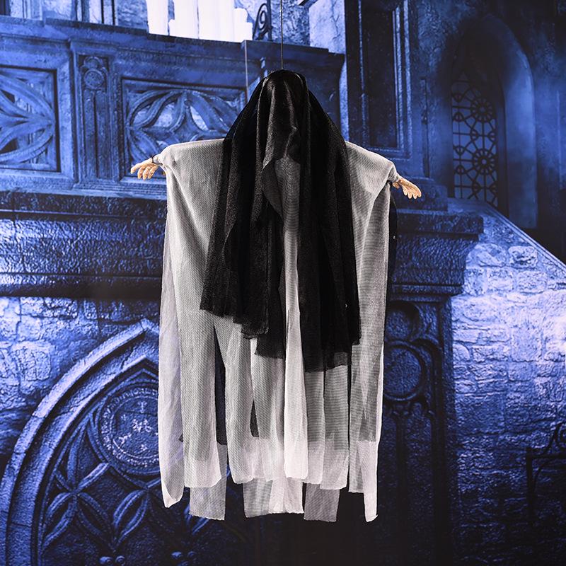 Lumini LED de Halloween Fantomă agățată cu sunet de groază și lumină Recuzită înfricoșătoare animatronică pentru petrecerea acasă, în interior, în exteriorul curții