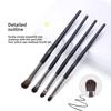 4 Eye Makeup Brush Set, Thumb Handle, High Quality Soft, Beginner Beauty Brush Tool, Eyeshadow Brush.
