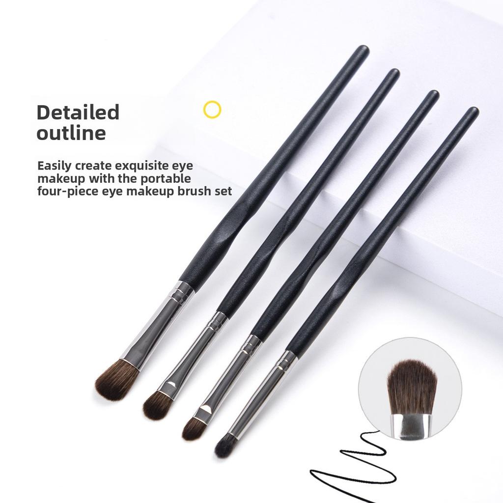 4 Eye Makeup Brush Set, Thumb Handle, High Quality Soft, Beginner Beauty Brush Tool, Eyeshadow Brush.