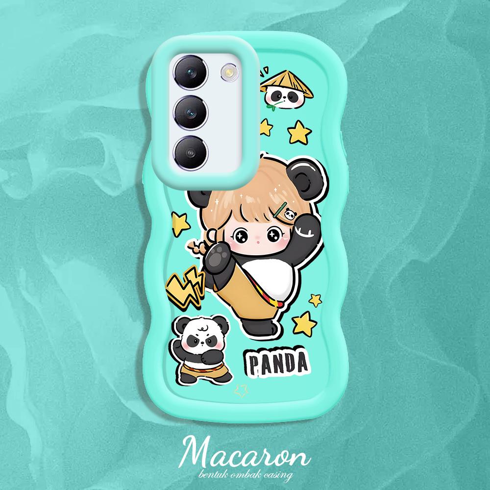 

Окрашенный узор Big Wave Edge Мягкий силиконовый материал Macaron чехол для телефона противоударный защитный резиновый чехол для OnePlus Vivo Motorola Moto Vivo Y16 синий