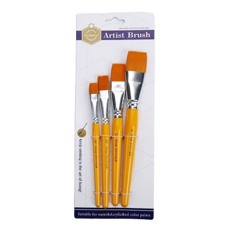 Professional Face Body Art Brush Nylon Artist Brush for Painting Acrylic Oil Watercolor Gouache
