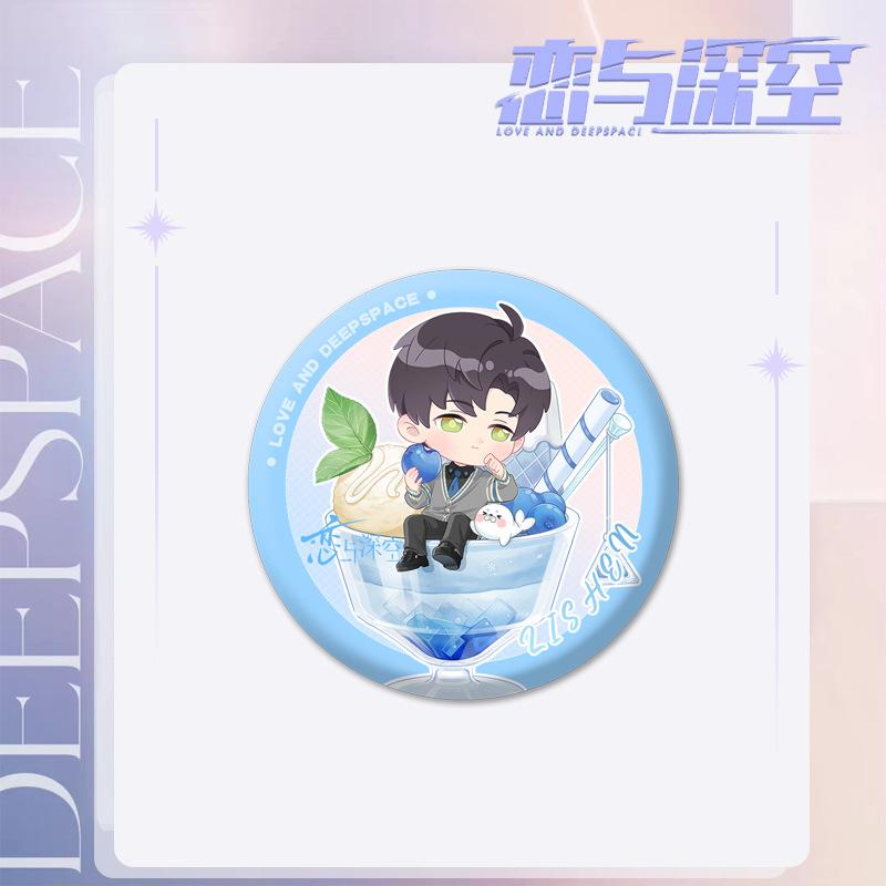 Love and Deepspace Rafayel Zayne Xavier 58MM Round Badge Anime Cosplay Brooch Pin Backpack Clothing Decoration Gift for Fans