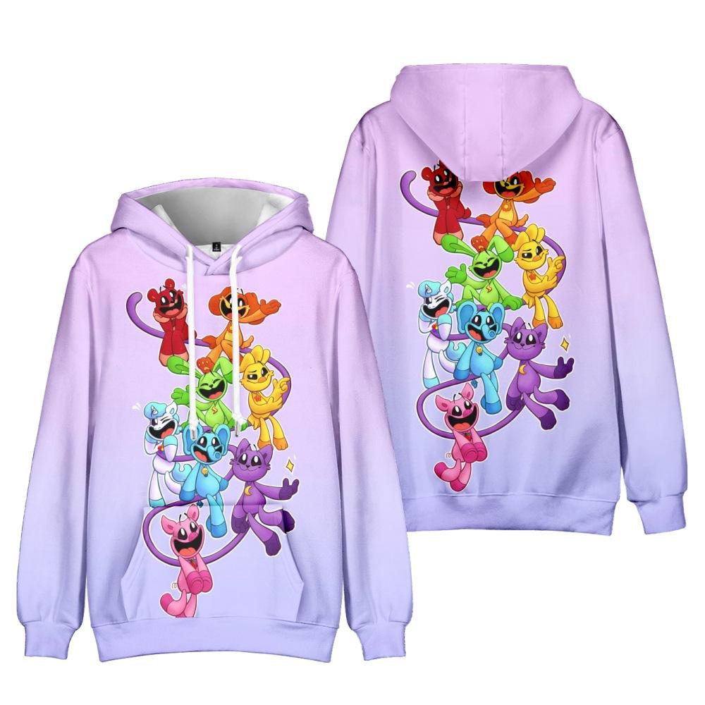 Smiling Critters Anime Hoodie Sweatshirt for Womens Mens Hoodie Sweatshirt Cartoon Shirt Cool Unisex Hooded S
