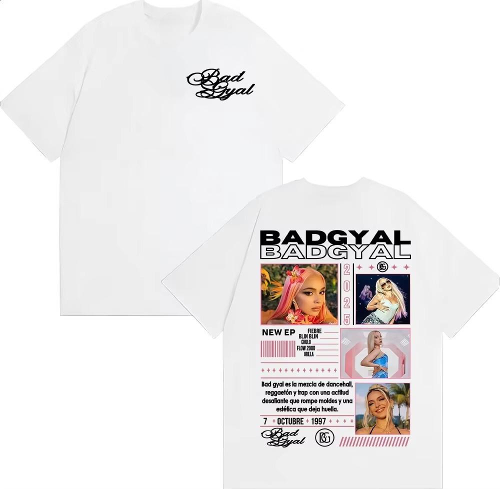 

Singer Bad Gyal Album Tour 2025 Merch Tshirt Men Womens Fashion Aesthetic Vintage T Shirts Cotton Casual Short Sleeve T Shirt S