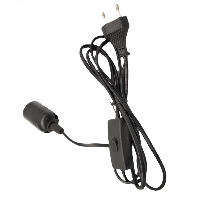 1Pcs Eu Plug 1.8 Meters Power Cord Cable Lava Lamp Base Lamp Cord With Switch E14 Hanglamp Holder Light Bulbs Socket