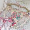 Cute Rabbit Print Bow Milk Silk Triangle Panties – Comfortable Hip-Wrap Student Style