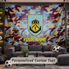 Burnley Football Personalized Tapestry Support Custom Name, Wall Art Home Decoration