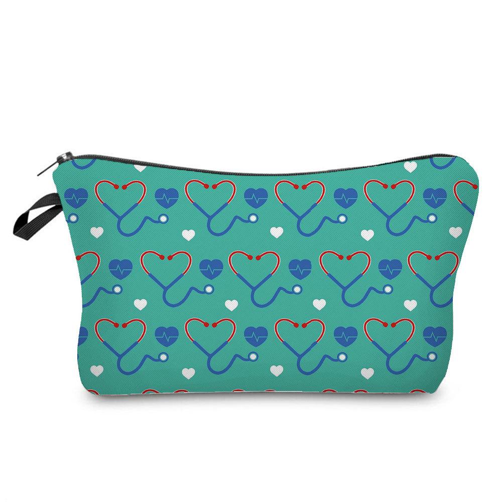Women Nurse Print Cosmetic Bag Toiletries Organize Travel Storage Case  6443
