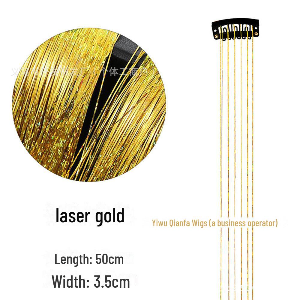 Χρυσές επεκτάσεις μαλλιών με πούλιες - Μεταλλικά κλιπ κορδέλας ευρωπαϊκού και αμερικανικού τύπου για περούκες πάρτι