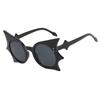 Rimless Bat Shaped Sunglasses Novelty UV 400 Protection Colorful Goth Sun Glasses Halloween Glasses for Women & Men