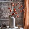 8 Heads Artificial Persimmon Branch Realistic Plastic Simulation Persimmon Fruit Handmade Elegant Fake Plants Spring Festival
