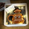 Ceramic Poop Cup 500ml Creative Coffee Mug with Spoon Comfortable Grip Tea Mug Novelty Drinkware Gifts
