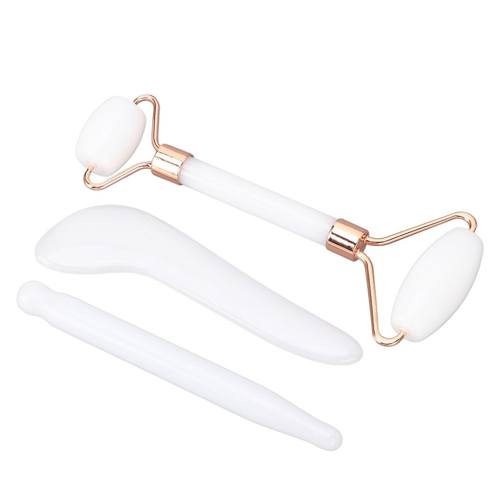 3pcs Jadestone Face Roller Gua Sha Set Anti Aging Improve Circulation Gua Sha Scraping Massage Tool