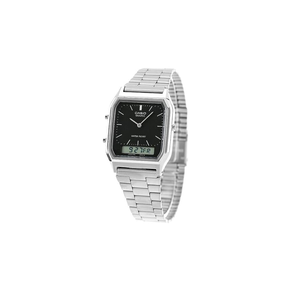 Casio Cheap Casio AQ-230A-1D Quartz Men s Wristwatch Black Color Water Resistant