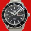 5 Sports 7S36-04N0 SS See-through Black Dial, Aftermarket Bracelet, Automatic, International Model, "Seiko Five Fathoms" Used