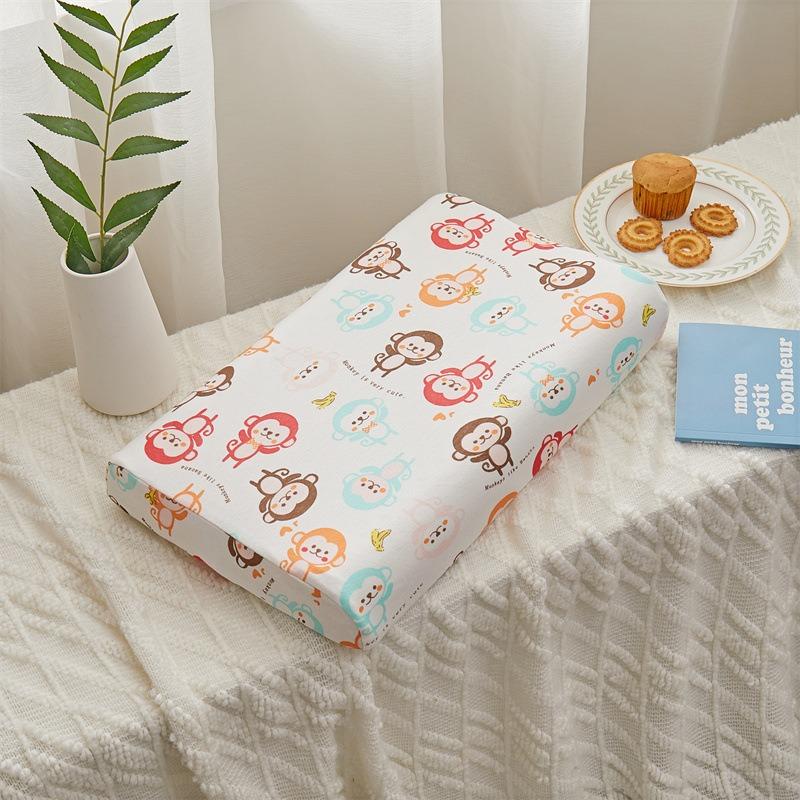 Thai Children's Latex Pillow Natural Cartoon Pillow Core Baby Cotton Cover Pillow Kindergarten Neck Protection Baby Pillow