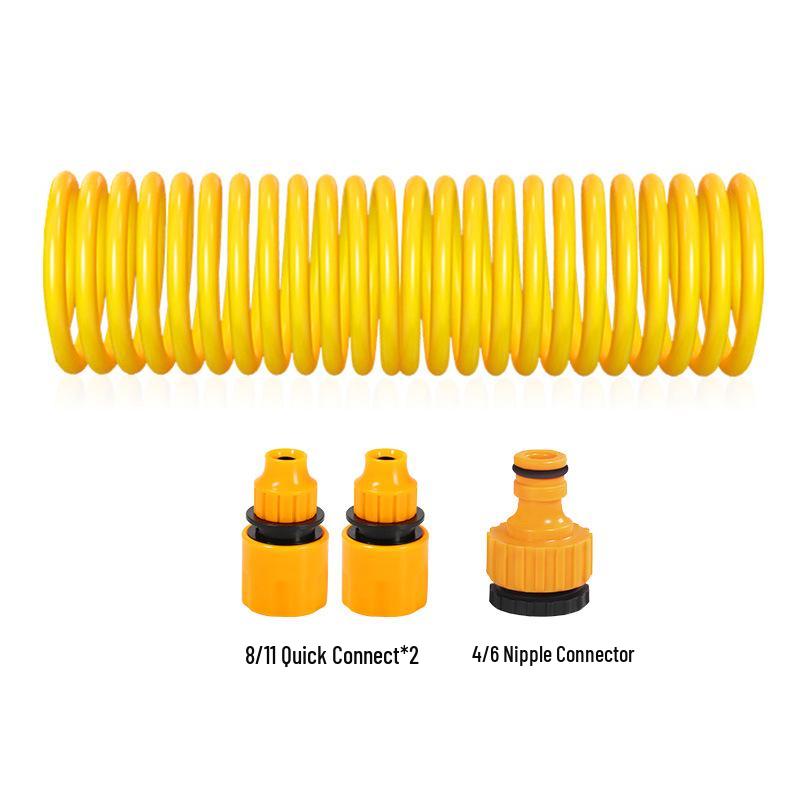 

EVA Soft High-Pressure Anti-Freeze Wear-Resistant Telescopic Water Hose for Home Car Wash 5m with Quick Connect