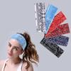Flower Printed Hair Band Sweat-absorbing Sports Cross Headband Boho Style Wide Hairband