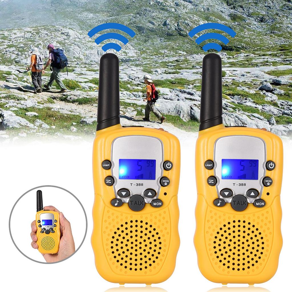 2 Stück 3 km Reichweite Mehrkanal s 2-Wege-Radio Kinderspielzeug für Outdoor-Aktivitäten Schwarz