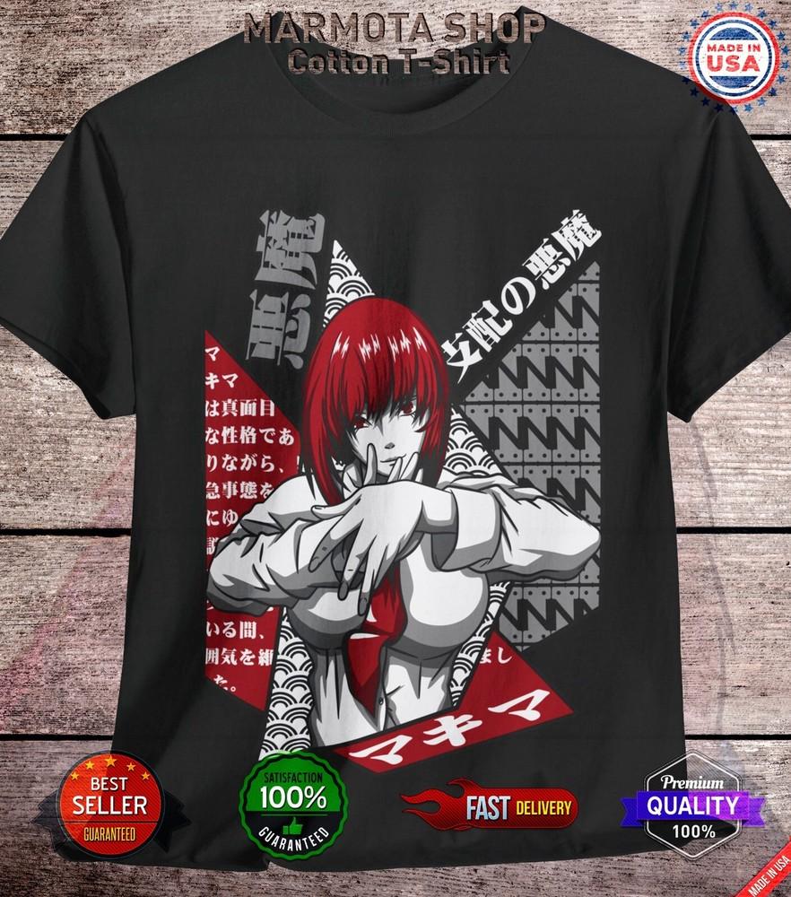 

Makima Shirt Chainsaw Man Anime Unisex Tee T-Shirt All Size Manga Pochita Power XL