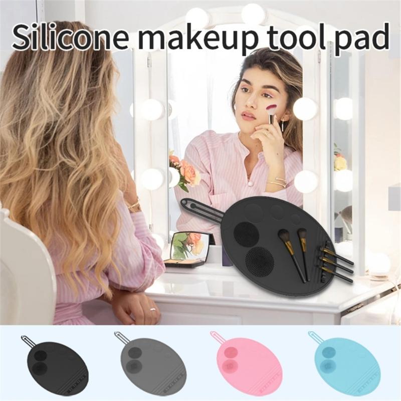 Multifunkční silikonový čistič štětců Silikonový čistič kosmetických štětců Snadno použitelná podložka na štětce na make-up