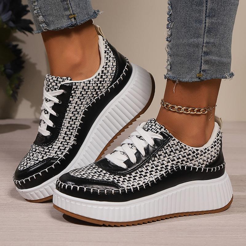 Bunte Pailletten Plateau-Sneakers Damen 2025 Mode Dicke Sohle Vulkanisierte Schuhe Frau Übergröße Rutschfeste Laufschuhe 43