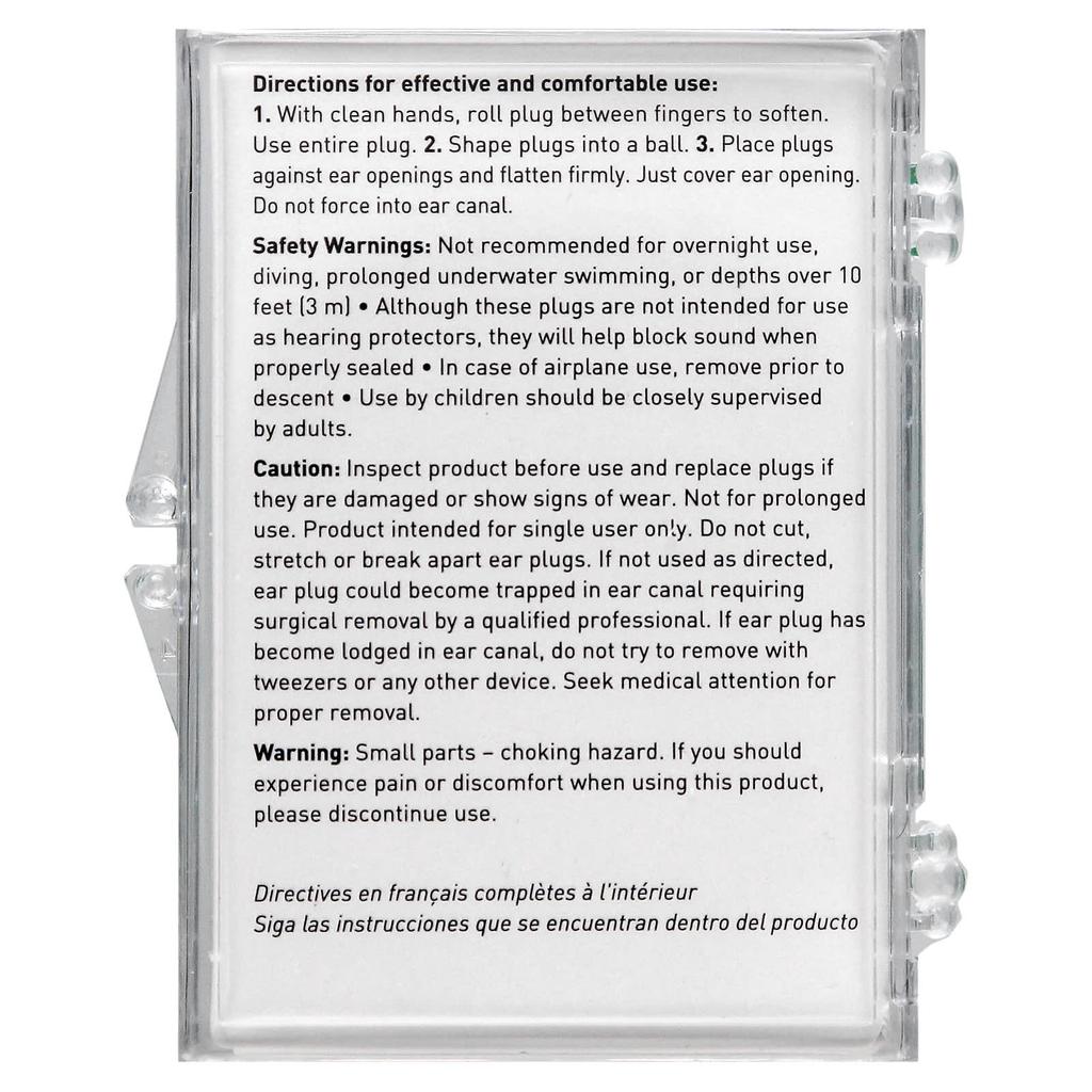 Silicone Earplugs, Green, 6 Pairs + Case