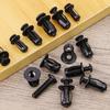 50/5Pcs Petal Shape Rivet Nut Screw Bolt Kit License Plate Bumper Black Petal Expansion Nut Fixing Screw Accessories M4 M5 M6