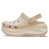Crocs Zoccoli da donna caldi color kaki in EVA Classic Mega Crush con plateau, traspiranti per esterni, 6,1 cm, 207988-2DS