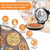 16-inch Pizza Oven, 1600W Countertop Pizza Machine, 420℃ Pizza Oven, Ceramic Stone Pizza Oven with Built-in Thermometer and Timer