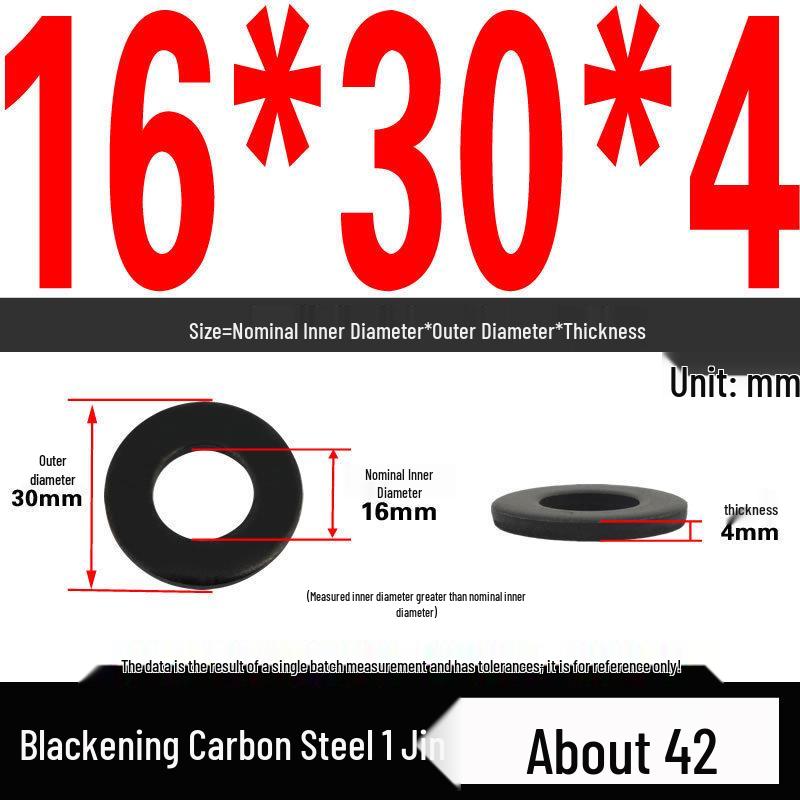 Blackened Thickened Oversized Metal Washer