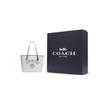 Coach City 33 Classic Monogram Print Zippered Tote Bag Women Tote Chalk-White Indigo CB869-SVUOB