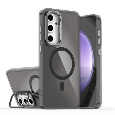 Kamera Ständer Kabelloses Laden Magnetische Handyhülle Für Samsung S25 Ultra S24 FE S23 A56 A36 A16 A55 A06 A35 Einfarbig Stoßfest Hartes PC Handyhülle