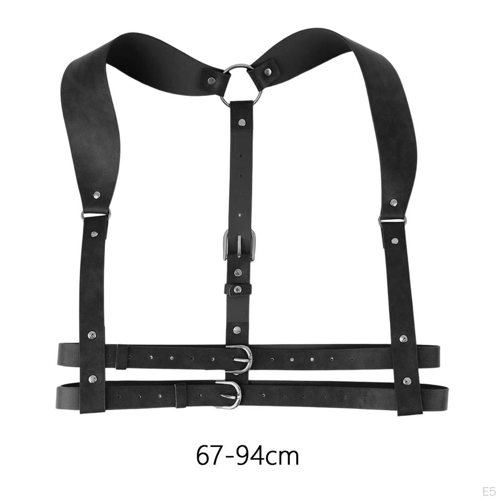 Körper-Taillengürtel Steampunk Damen Verstellbare Schnalle Kette Bustier Taillenband PU-Leder Punk Harness
